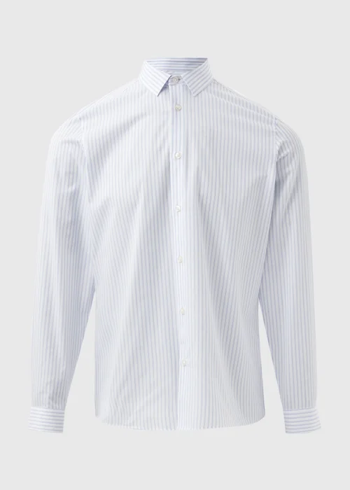 Taylor & Wright Blue Stripe Slim Fit Shirt - 2XL Image 5