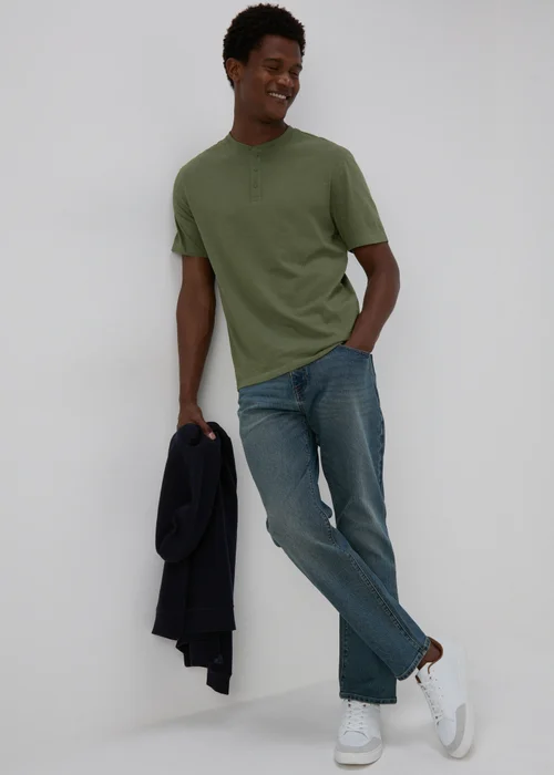 Khaki Grandad T-Shirt - S Image 4