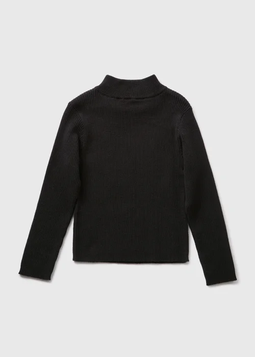 Girls Black Roll Neck Jumper (7-15yrs) - 7 Yrs Image 1