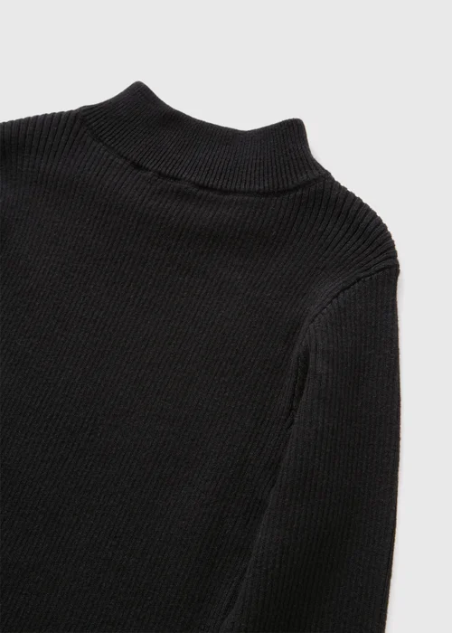 Girls Black Roll Neck Jumper (7-15yrs) - 7 Yrs Image 2