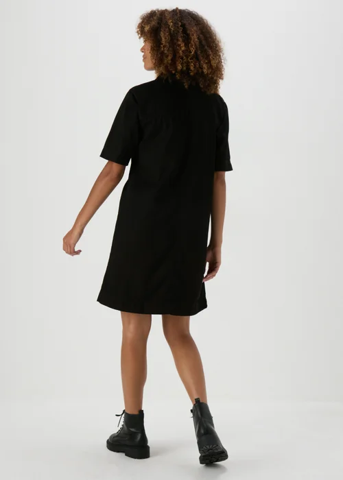 Black Denim Zip Mini Dress - 8 Image 2