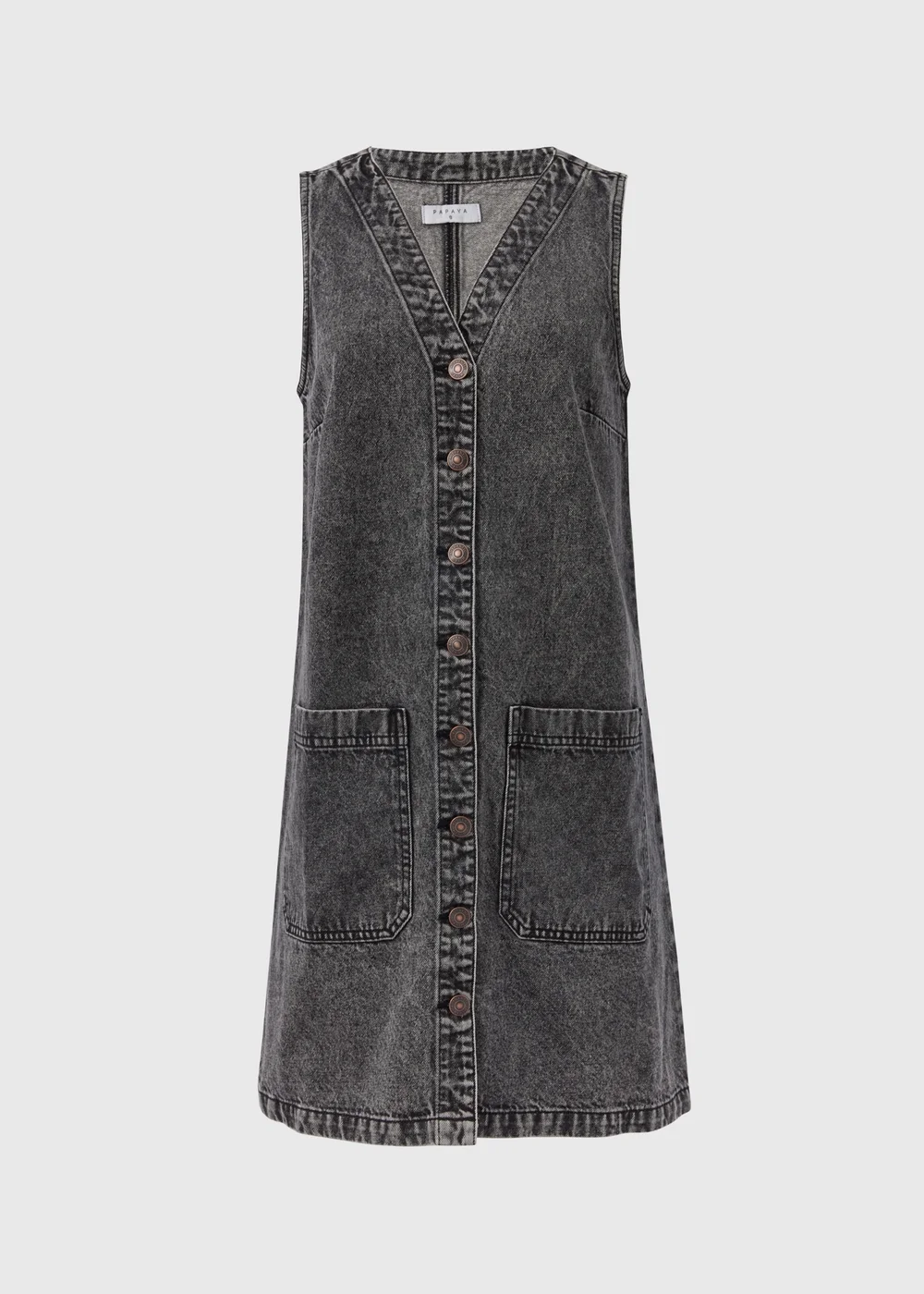 grey denim pinafore dress MANGO KIDS - Denim pinafore Denim grey - 3-4 years