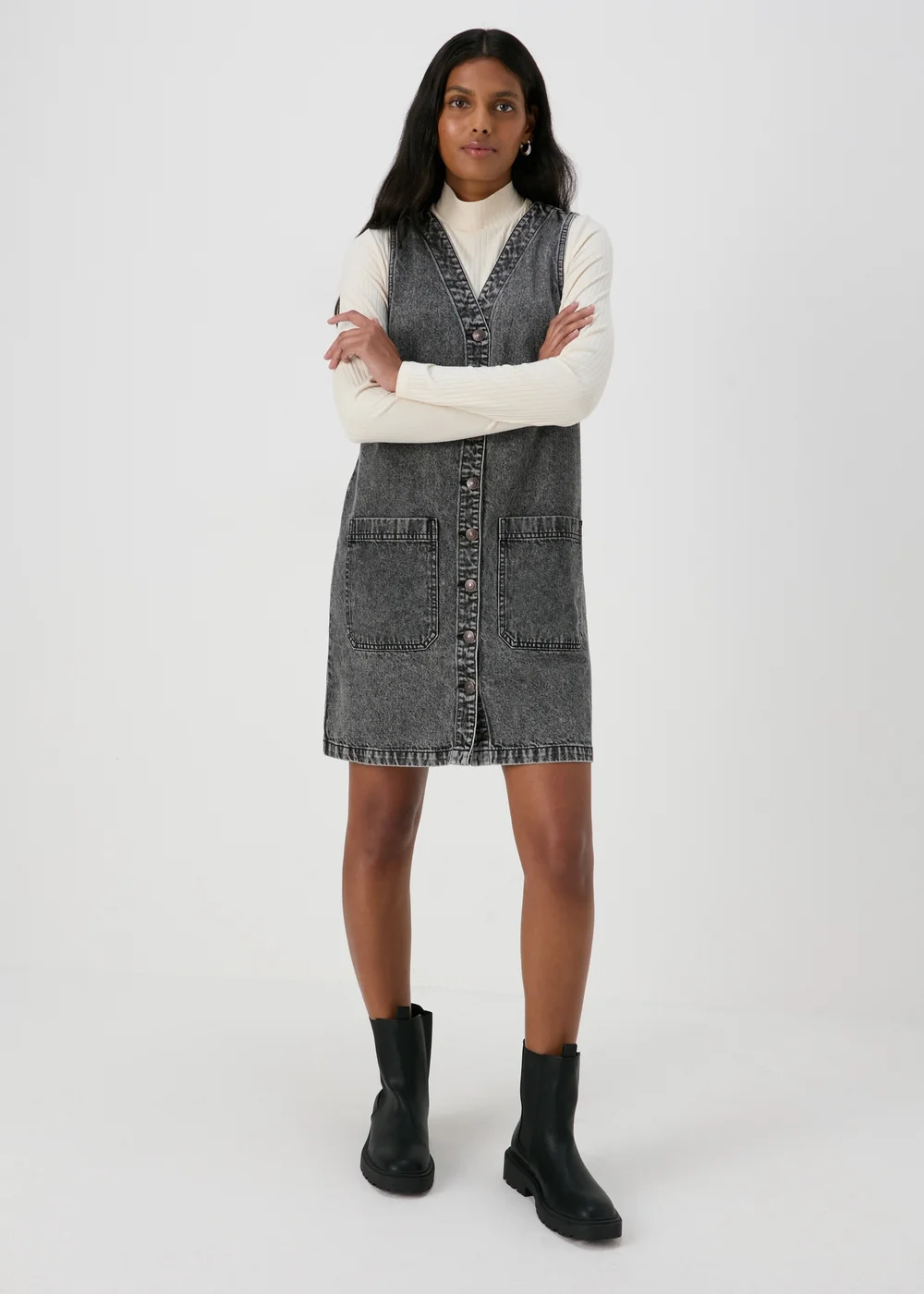 denim dungaree dress matalan Cotton Denim Dark Denim Pinafore Dress Dark Wash Pinafore Dress Matalan