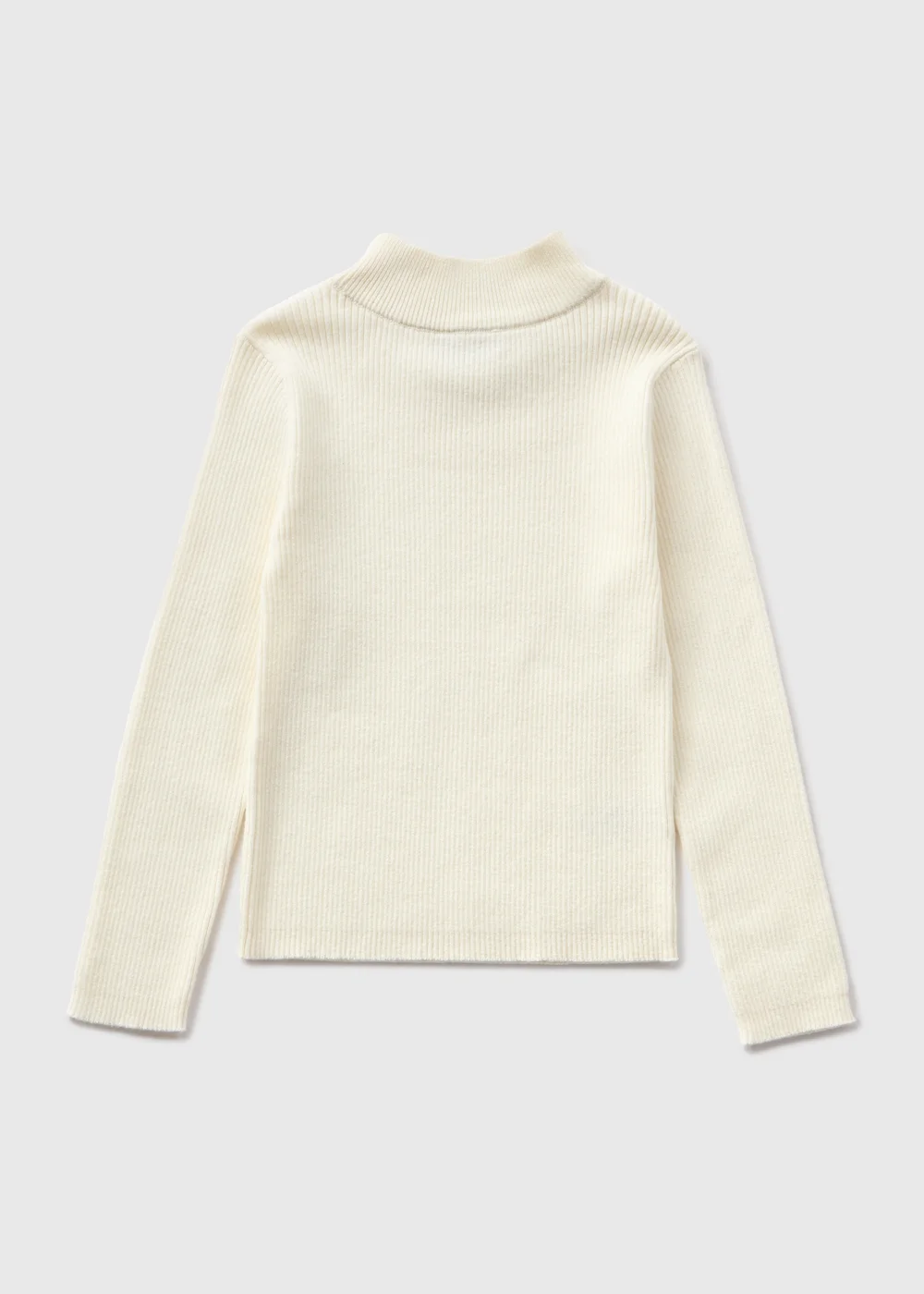 Girls Cream Roll Neck Jumper (7-15yrs) - 7 Yrs Image 1