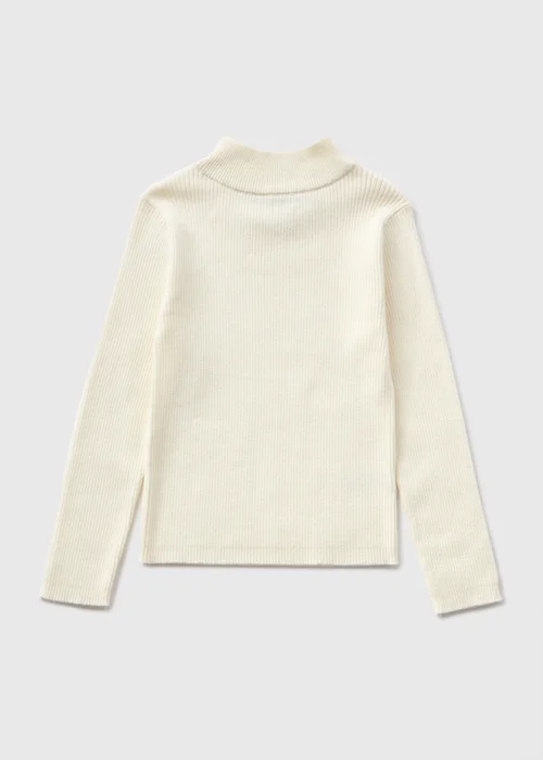 Girls Cream Roll Neck Jumper (7-15yrs) - 7 Yrs Image 1