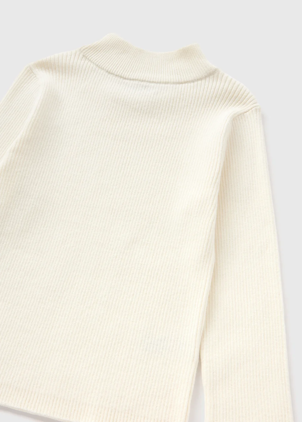 Girls Cream Roll Neck Jumper (7-15yrs) - 7 Yrs Image 2