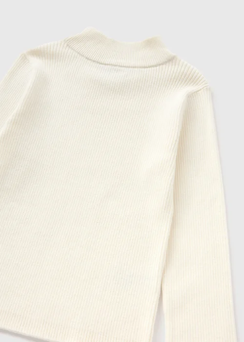 Girls Cream Roll Neck Jumper (7-15yrs) - 7 Yrs Image 2