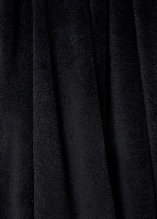 Plain Black Throw Image 2