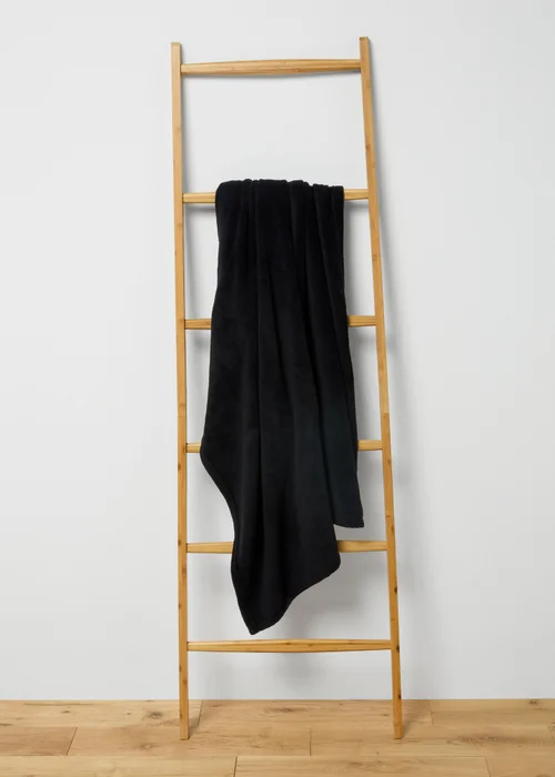 Plain Black Throw Image 1