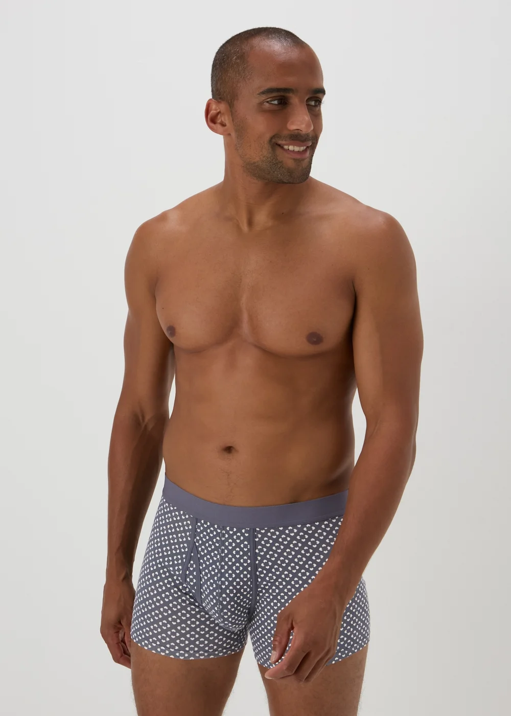 3 Pack Blue Keyhole Geo Boxers - XS Image 2