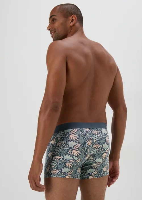5 Pack Multicolour Leaf Print Keyhole Boxers - XS Image 3