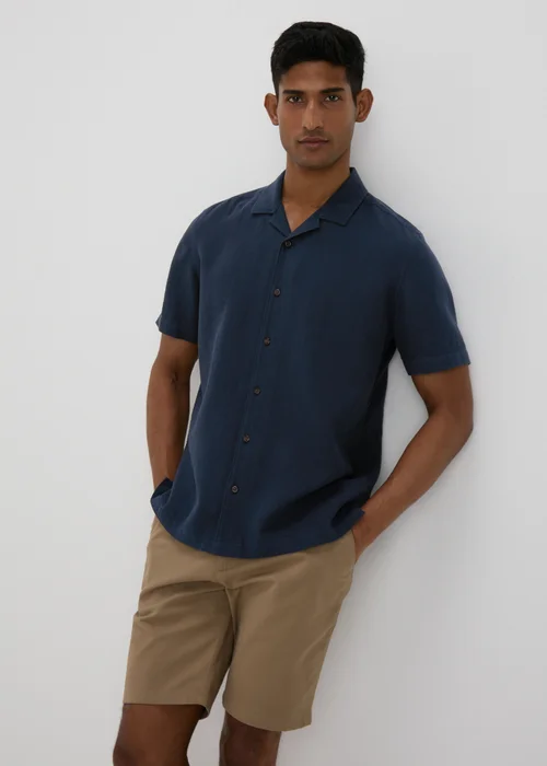 Navy Double Cloth Shirt - S Image 1