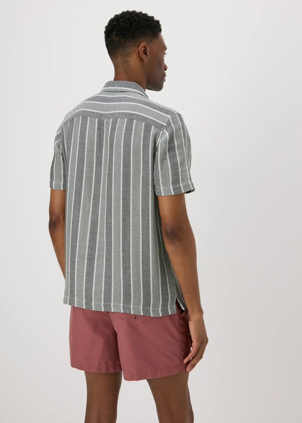 Grey Striped Cloth Shirt - S Image 2
