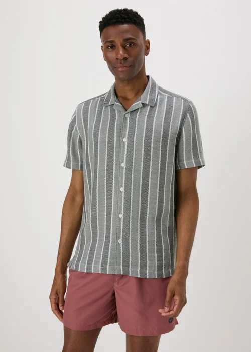 Grey Striped Cloth Shirt - S Image 1