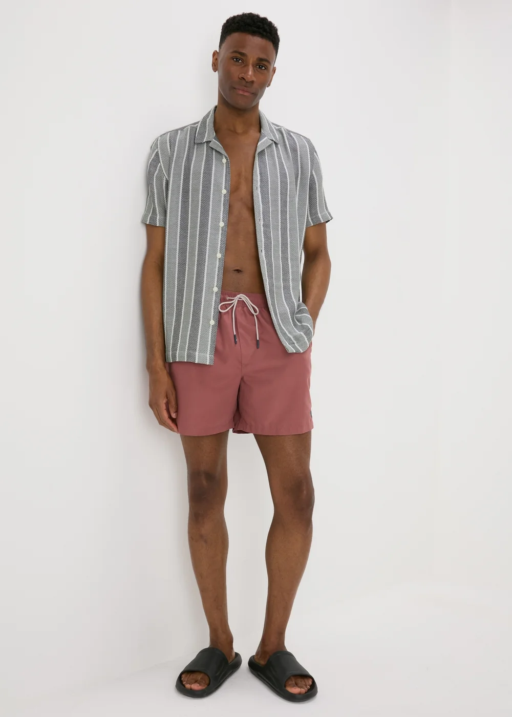 Grey Striped Cloth Shirt - S Image 4