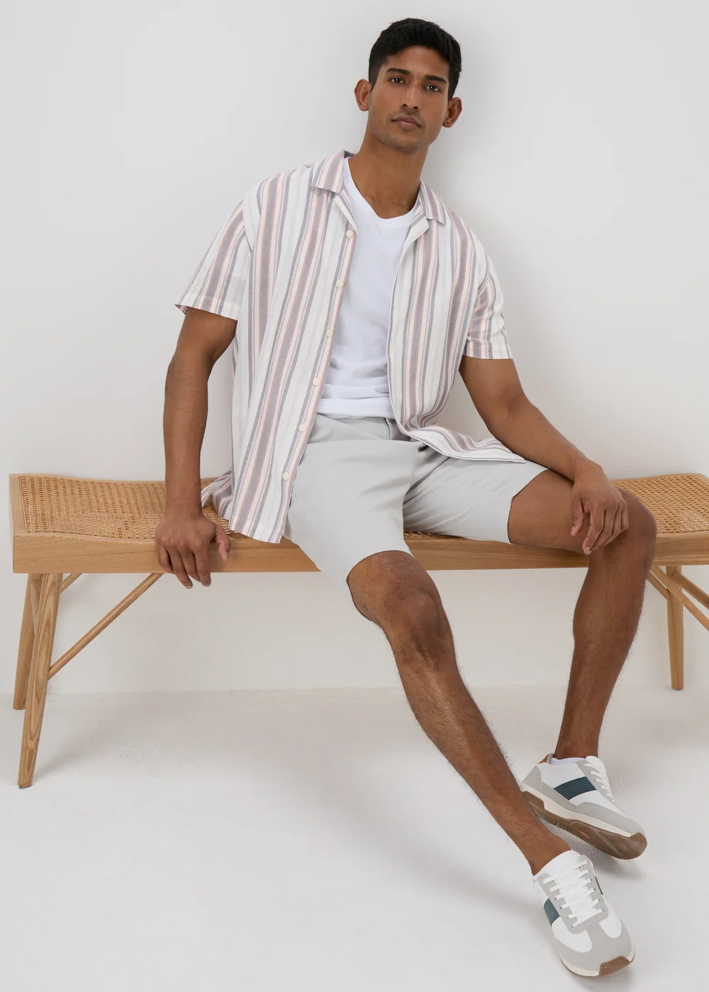 Multicolour Stripe Crinkle Shirt - S Image 4