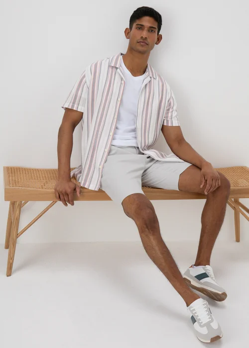 Multicolour Stripe Crinkle Shirt - S Image 4