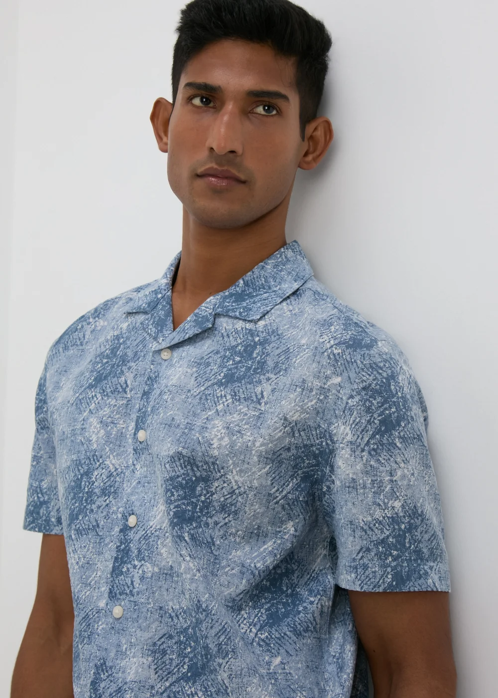 Blue Textured Shirt - S Image 3
