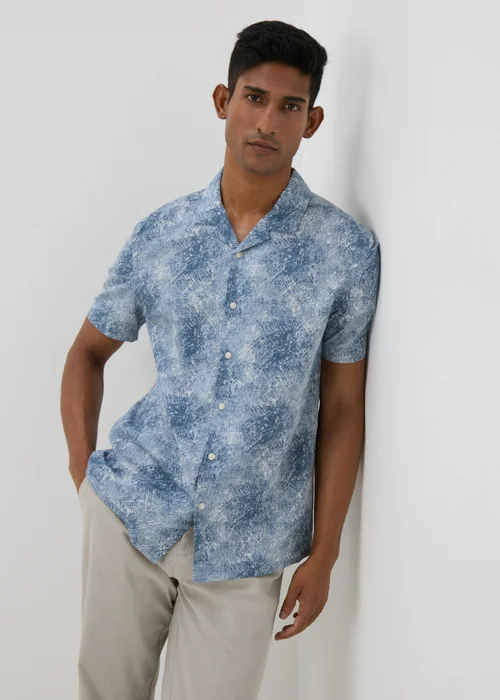 Blue Textured Shirt - S Image 4