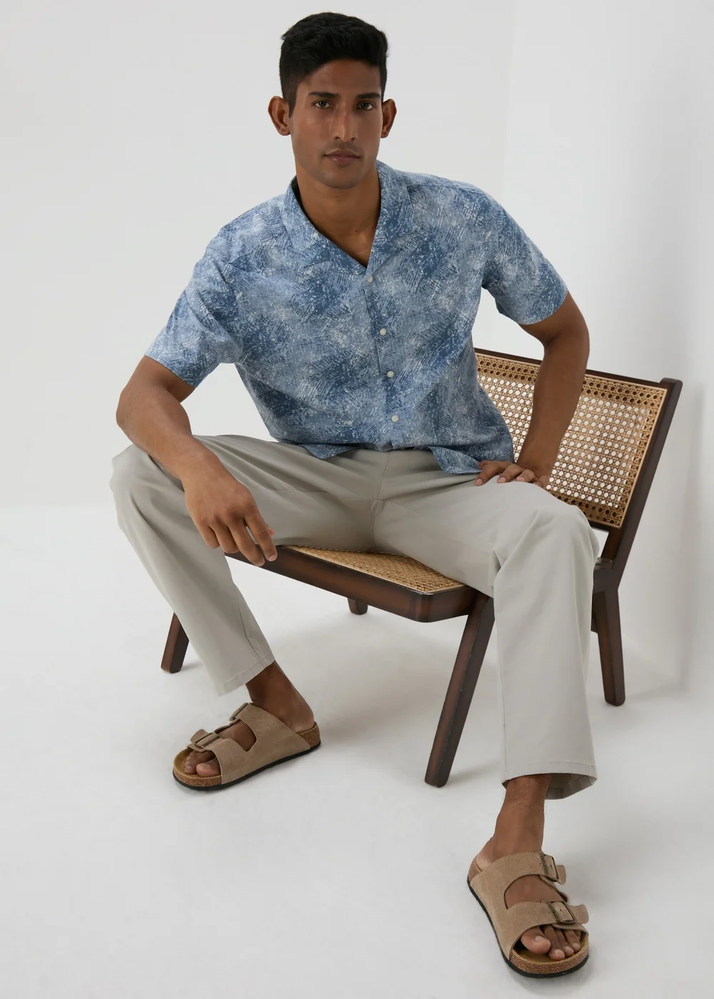 Blue Textured Shirt - S Image 1
