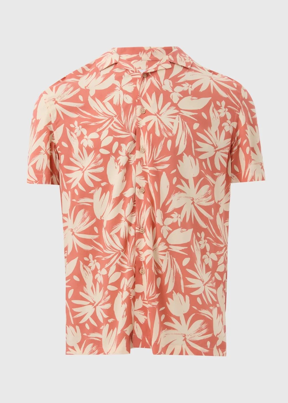 Peach Floral Print Shirt - S Image 5