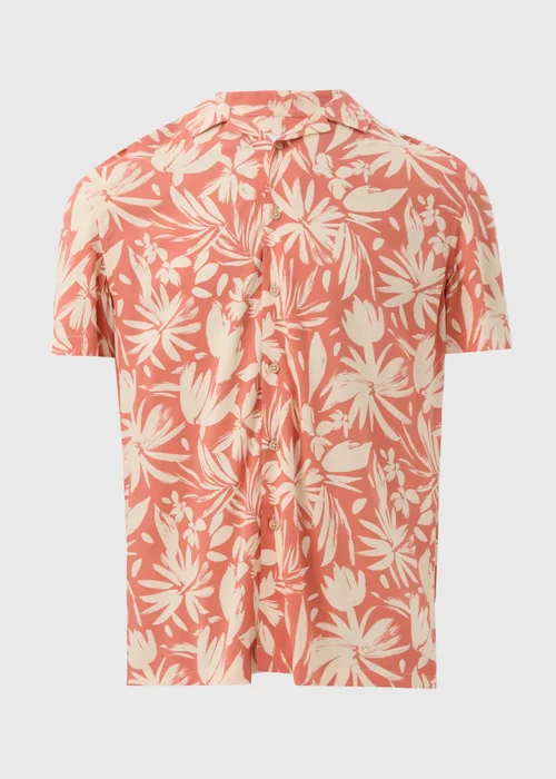 Peach Floral Print Shirt - S Image 5