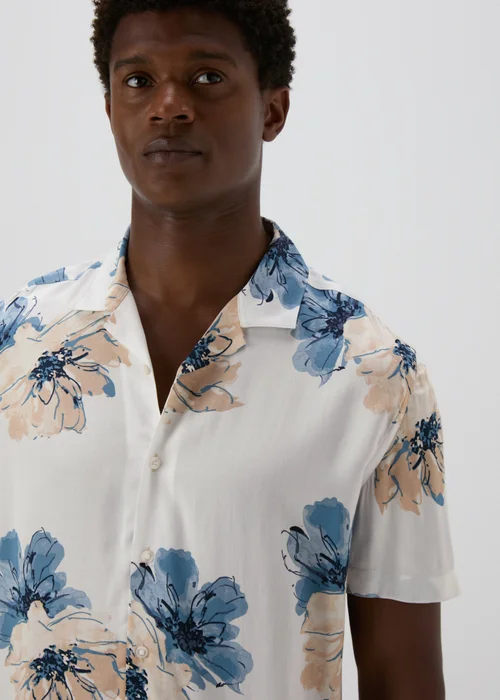 White Floral Shirt - S Image 3