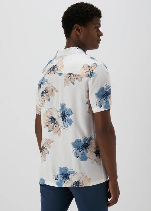 White Floral Shirt - S Image 2