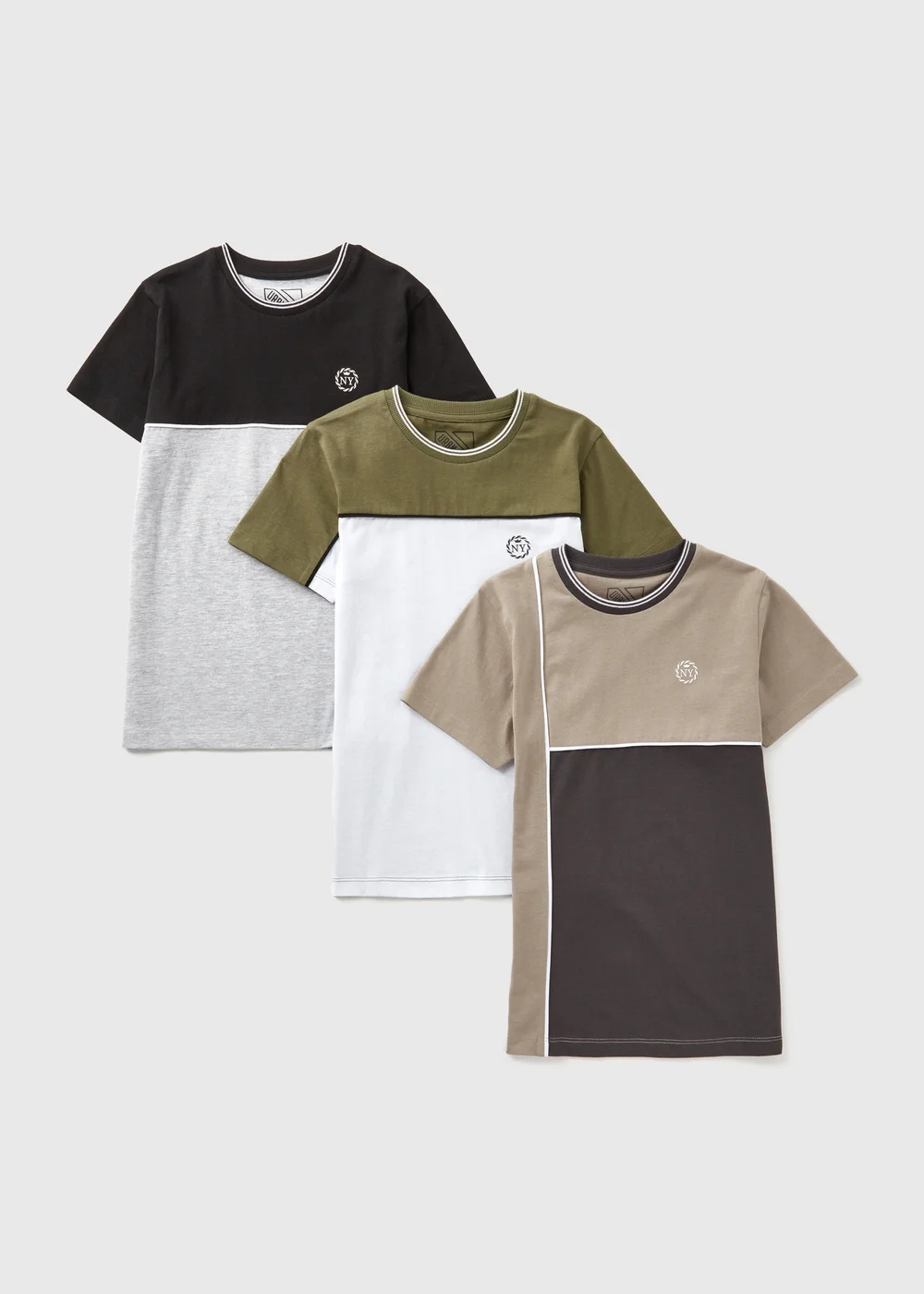 3 Pack Boys White NY T-Shirts (7-15yrs) - Age 7 Years Image 1