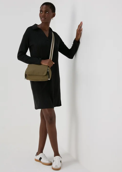 Black Ribbed Mini Dress - 8 Image 4