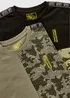 2 Pack Boys Green Camo T-Shirts (7-15yrs) - Age 7 Years Image 2