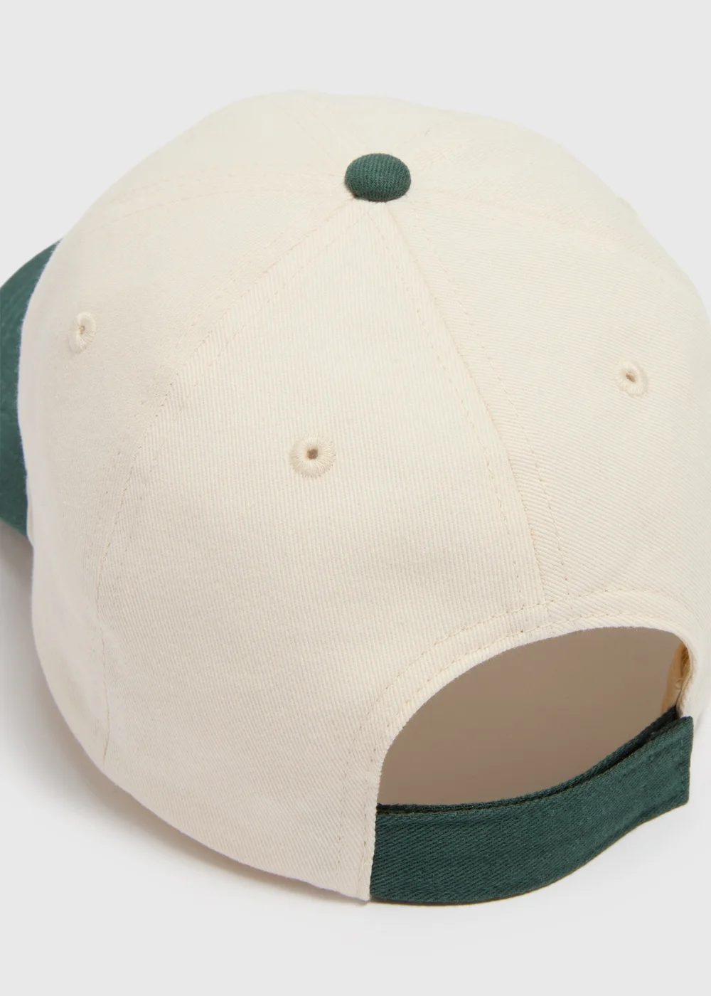 Cream & Green Cap - One Size Image 2