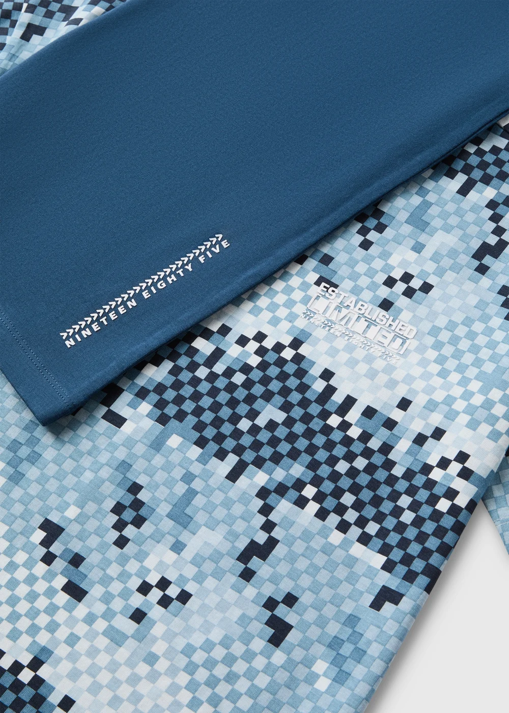 2 Pack Boys Blue Digital Camo T-Shirts (7-15yrs) - Age 7 Years Image 2