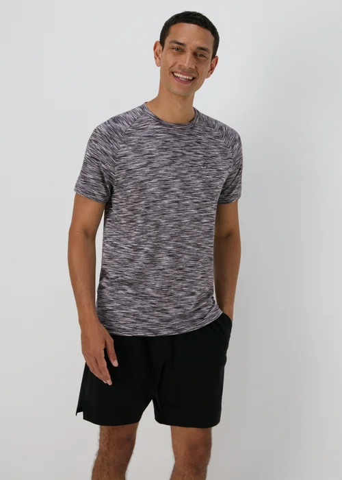 Souluxe Grey Space Dye T-Shirt - S Image 1