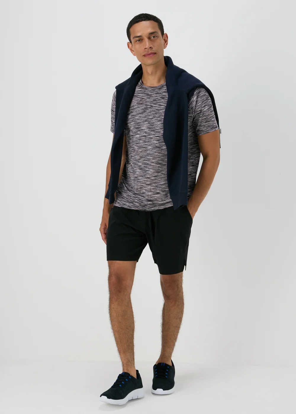 Souluxe Grey Space Dye T-Shirt - S Image 4