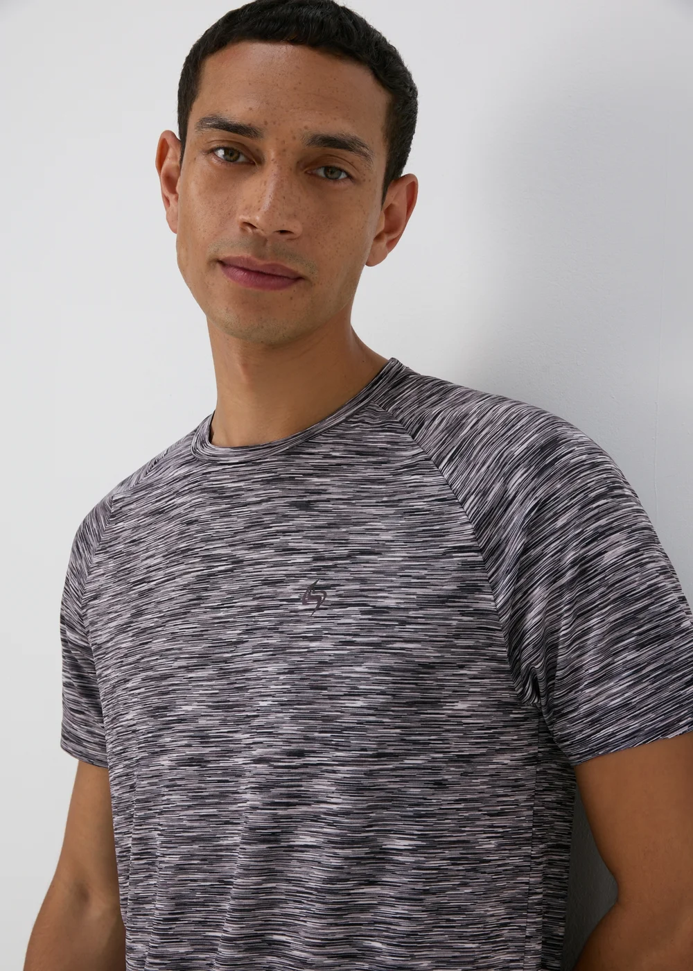 Souluxe Grey Space Dye T-Shirt - S Image 3
