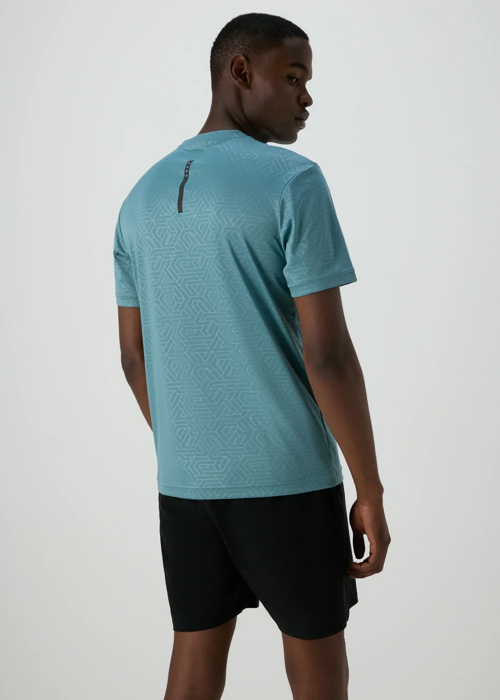 Souluxe Teal Geometric T-Shirt - S Image 2