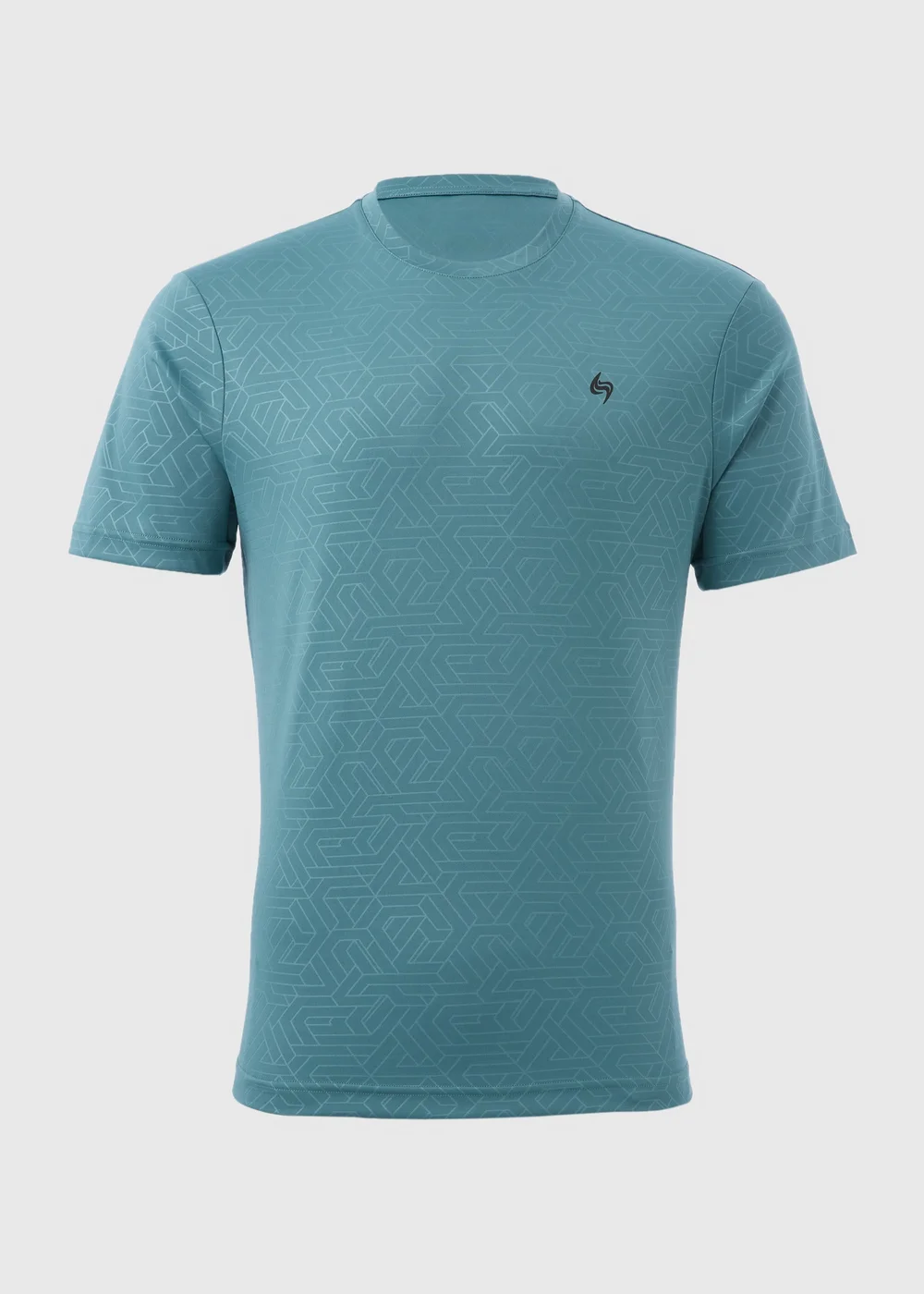 Souluxe Teal Geometric T-Shirt - S Image 5