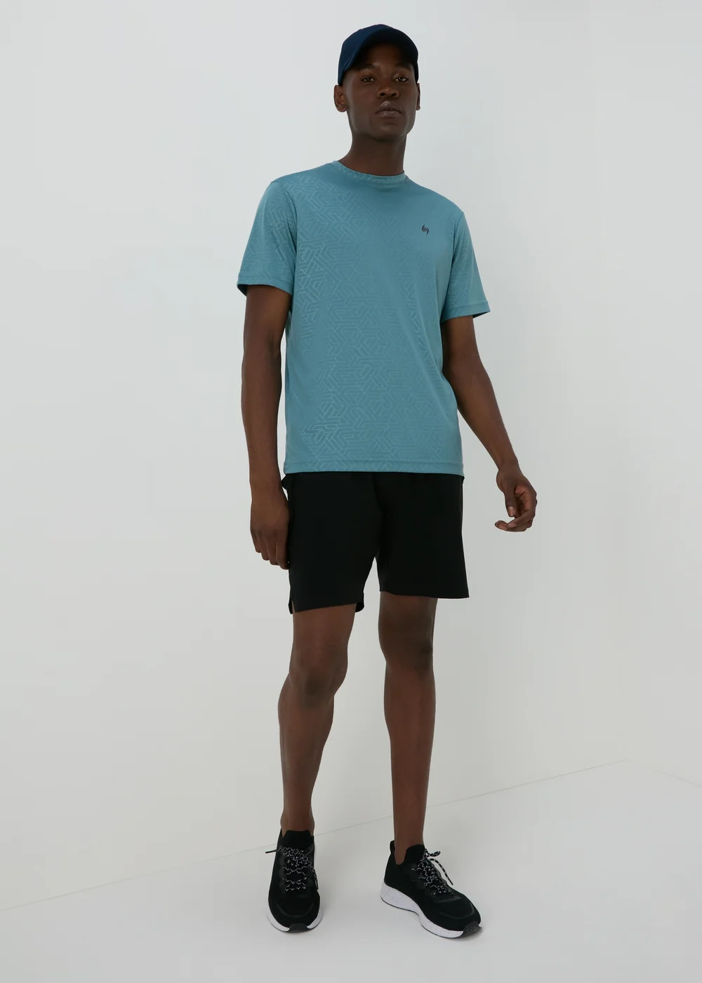 Souluxe Teal Geometric T-Shirt - S Image 4