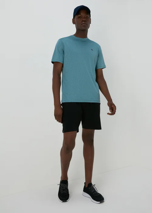 Souluxe Teal Geometric T-Shirt - S Image 4