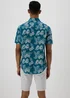 Navy Floral Print Shirt - S Image 2