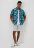 Navy Floral Print Shirt - S Image 1