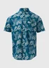 Navy Floral Print Shirt - S Image 5