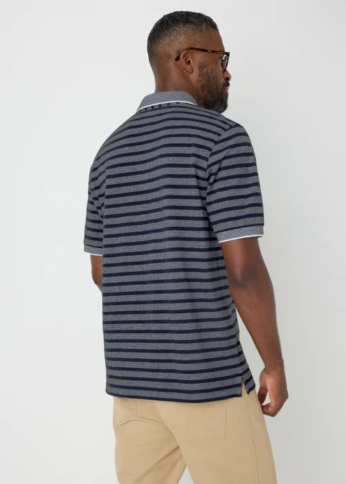 Lincoln Navy Striped Polo Shirt - S Image 2