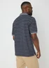Lincoln Navy Striped Polo Shirt - S Image 2