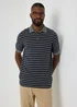 Lincoln Navy Striped Polo Shirt - S Image 1