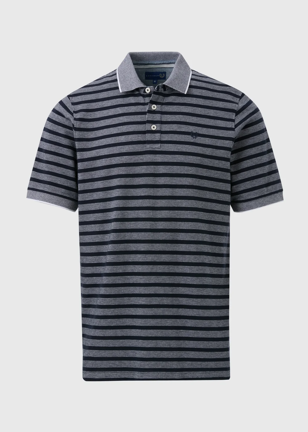 Lincoln Navy Striped Polo Shirt - S Image 4