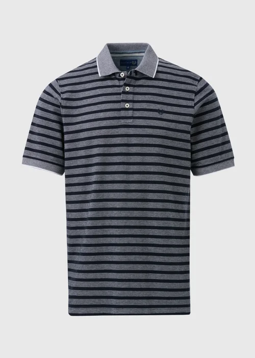 Lincoln Navy Striped Polo Shirt - S Image 4