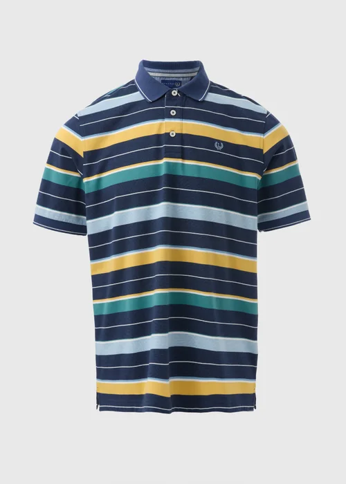 Navy Striped Polo Shirt - S Image 5