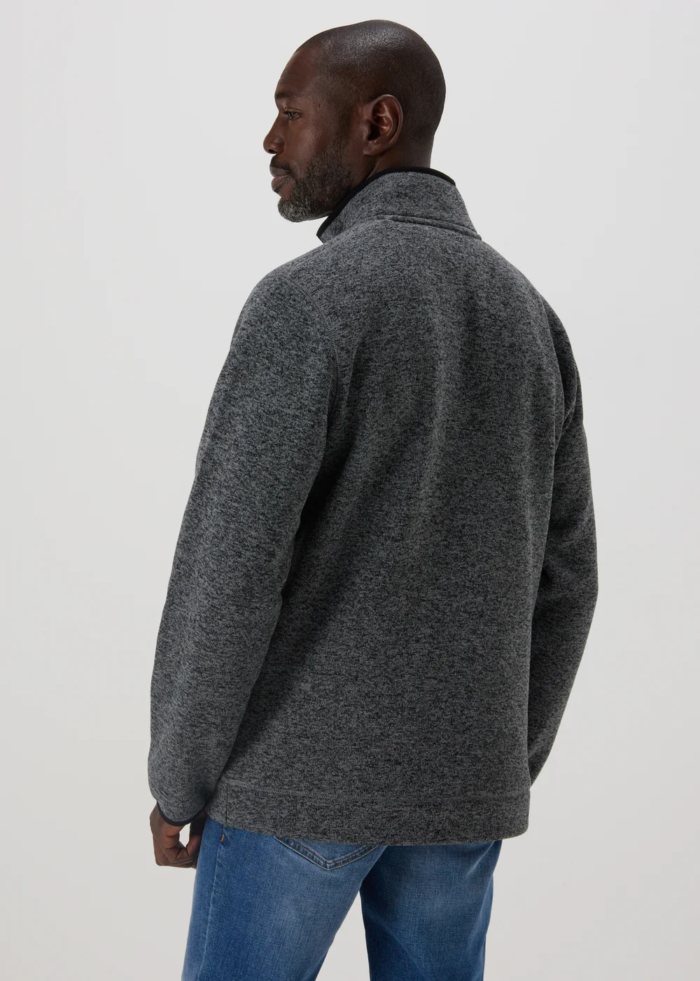 Lincoln Grey 1/4 Zip Fleece - S Image 2